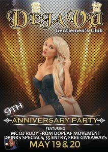 Deja Vu Gentlemen's Club Banner Design